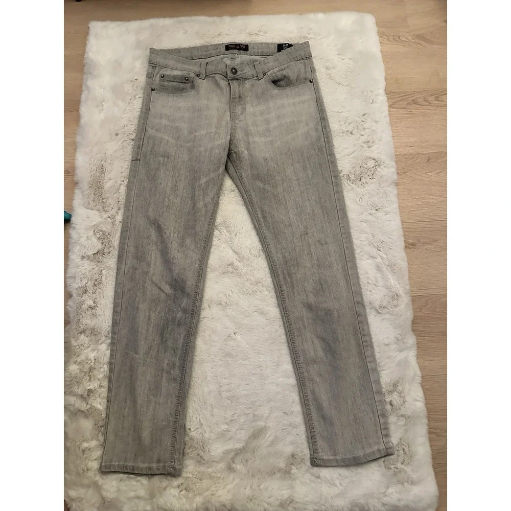 Ring Of Fire Jeans Slim Straight Blue Mens Size 33x30 Dark‎ Denim Designer